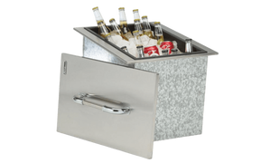 Bull Outdoor Ice Chest w/ Cover & Drain Stainless Steel Drop-In, Model# 00002